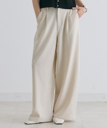 WOOL GABARDINE INTACK WIDE TROUSERS（スラックス）｜LAPIIS（ラピス