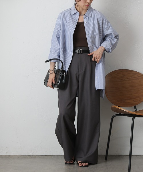 COLONY 2139（コロニートゥーワンスリーナイン）の「ワンタックワイドスラックス（スラックス・レディース・ブラック/チャコールグレー/ブラウン/ベージュ・SMALL/MEDIUM/X-SMALL）」の13枚目の写真