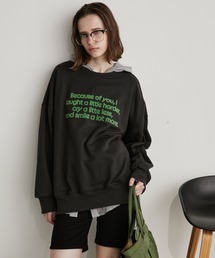 フロッキーロゴ裏毛プルオーバー / サイズ展開あり