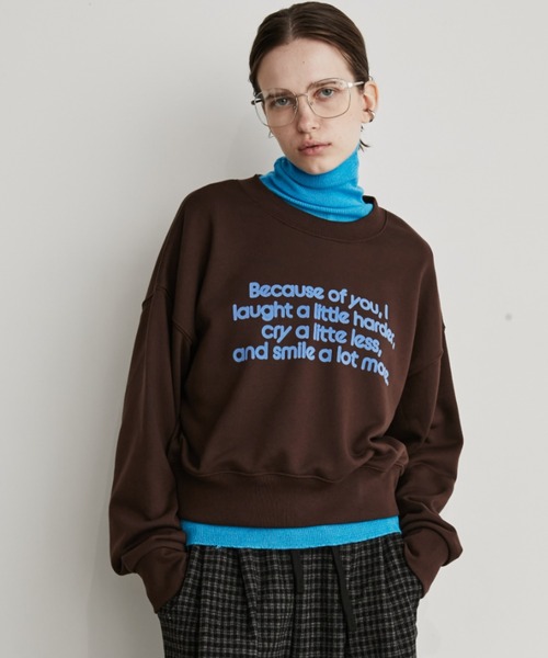 Auntie Rosa Holiday(アンティローザホリデー)の「フロッキーロゴ裏毛プルオーバー / サイズ展開あり(スウェット・レディース・ナチュラル/チャコールグレー/ブラウン・MEDIUM/SMALL)」の19枚目の写真