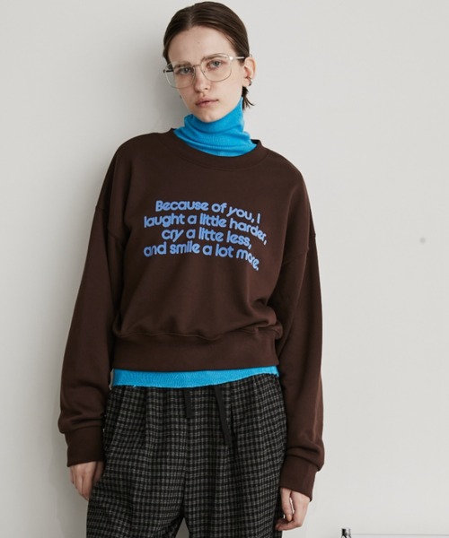 Auntie Rosa Holiday(アンティローザホリデー)の「フロッキーロゴ裏毛プルオーバー / サイズ展開あり(スウェット・レディース・ナチュラル/チャコールグレー/ブラウン・MEDIUM/SMALL)」の20枚目の写真