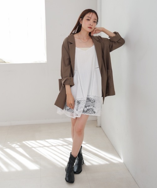 Bab（バブ）の「レース切り替えミニワンピピース（ワンピース・レディース・ホワイト系その他/オフホワイト/ブラック・M）」の14枚目の写真