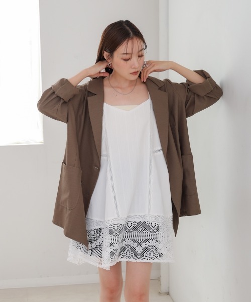 Bab（バブ）の「レース切り替えミニワンピピース（ワンピース・レディース・ホワイト系その他/オフホワイト/ブラック・M）」の15枚目の写真