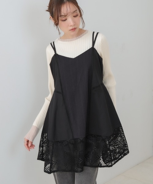 Young Social Club バタフライブラックレースミニワンピース Young Social Club バタフライブラックレースミニワンピース
