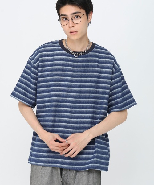 3.3 Field Trip (3.3フィールドトリップ)の「3.3 Field Trip/ボーダーT(Tシャツ/カットソー・メンズ・ブルー・FREE)」の1枚目の写真