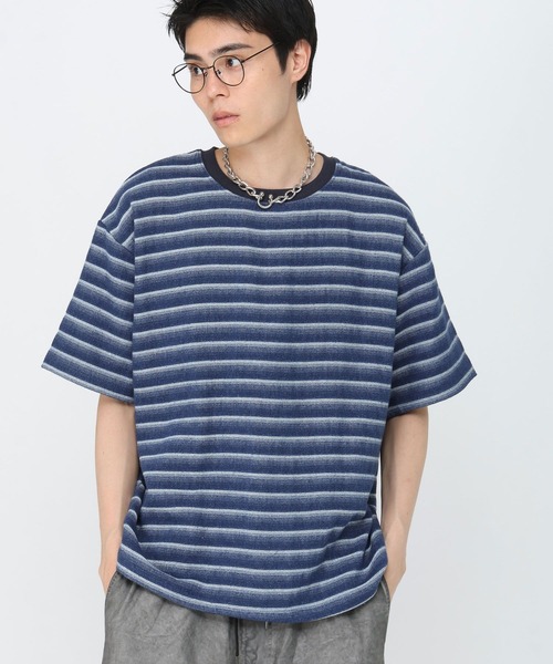 3.3 Field Trip (3.3フィールドトリップ)の「3.3 Field Trip/ボーダーT(Tシャツ/カットソー・メンズ・ブルー・FREE)」の5枚目の写真