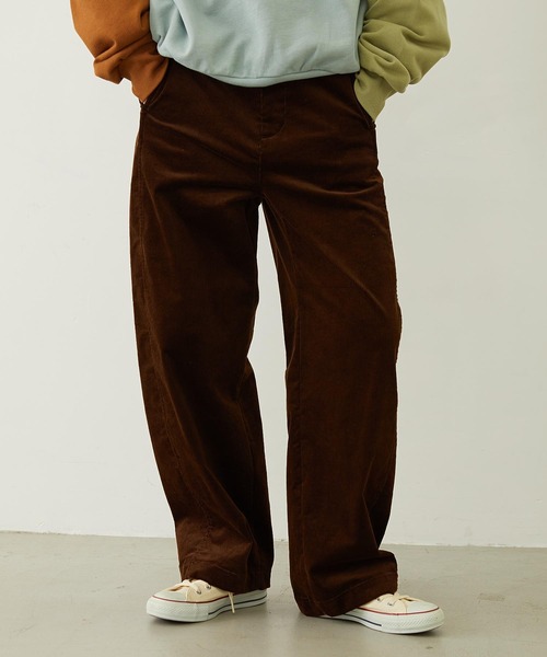 MILKFED.(ミルクフェド)の「WORK STYLE CORDUROY PANTS(その他パンツ・レディース・オフホワイト/ライトブルー/ブラウン・S/M)」の1枚目の写真