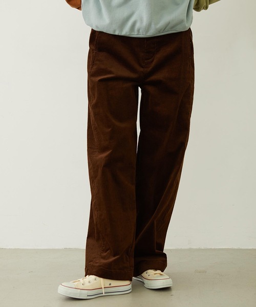 MILKFED.(ミルクフェド)の「WORK STYLE CORDUROY PANTS(その他パンツ・レディース・オフホワイト/ライトブルー/ブラウン・S/M)」の4枚目の写真