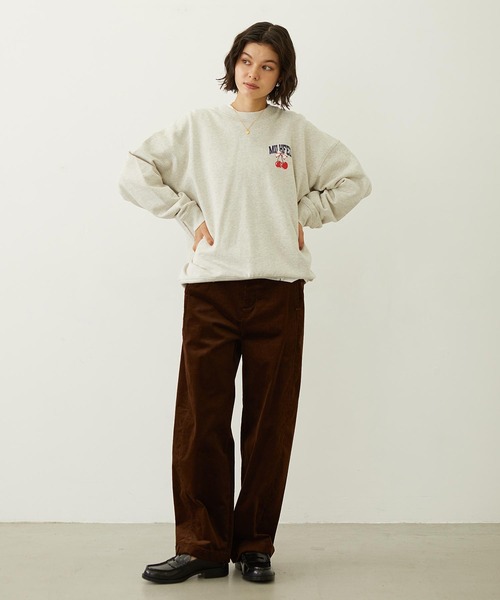 MILKFED.(ミルクフェド)の「WORK STYLE CORDUROY PANTS(その他パンツ・レディース・オフホワイト/ライトブルー/ブラウン・S/M)」の9枚目の写真