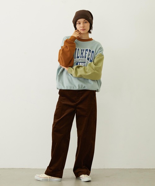 MILKFED.(ミルクフェド)の「WORK STYLE CORDUROY PANTS(その他パンツ・レディース・オフホワイト/ライトブルー/ブラウン・S/M)」の12枚目の写真