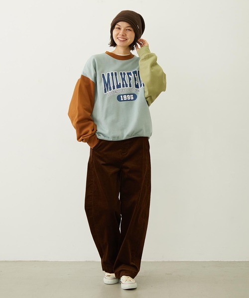 MILKFED.(ミルクフェド)の「WORK STYLE CORDUROY PANTS(その他パンツ・レディース・オフホワイト/ライトブルー/ブラウン・S/M)」の14枚目の写真