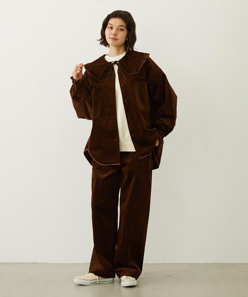 MILKFED.(ミルクフェド)の「WORK STYLE CORDUROY PANTS(その他パンツ・レディース・オフホワイト/ライトブルー/ブラウン・S/M)」の17枚目の写真
