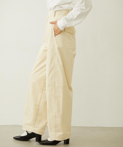 MILKFED.(ミルクフェド)の「WORK STYLE CORDUROY PANTS(その他パンツ・レディース・オフホワイト/ライトブルー/ブラウン・S/M)」の22枚目の写真