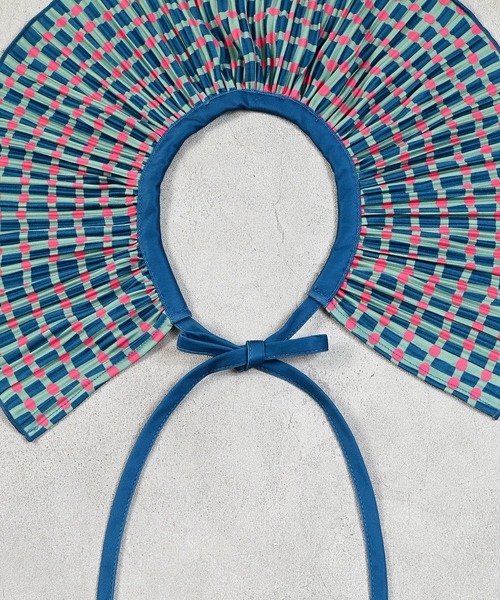 MARKEY'S（マーキーズ）の「ギンガムプリーツフリルカラー（付け襟・キッズ・グリーン系その他/ベージュ系その他/ブラック系その他・FREE）」の8枚目の写真