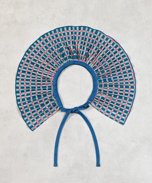 MARKEY'S（マーキーズ）の「ギンガムプリーツフリルカラー（付け襟・キッズ・グリーン系その他/ベージュ系その他/ブラック系その他・FREE）」の6枚目の写真