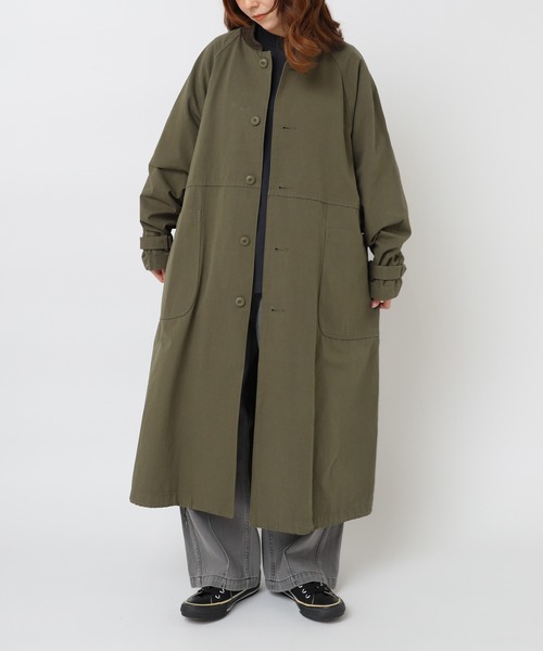 C0785 ちょい立ち襟のアーミーコート（チェスターコート）｜URCH RNA