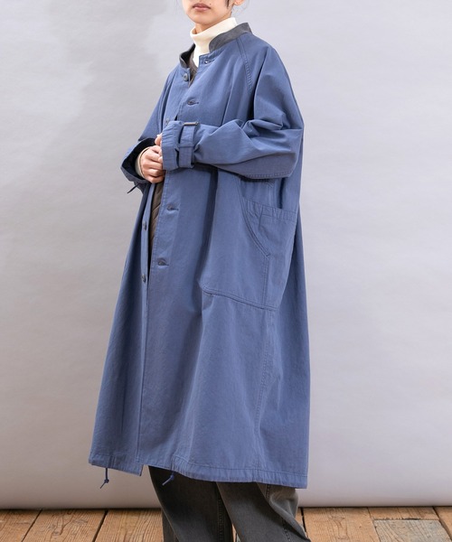 C0785 ちょい立ち襟のアーミーコート（チェスターコート）｜URCH RNA