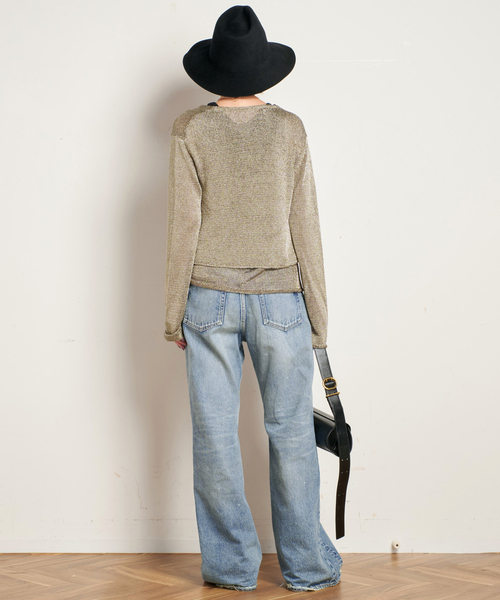 AP STUDIO(エーピーストゥディオ)の「チェーンニットカーディガン(カーディガン/ボレロ・レディース・ゴールド・FREE)」の6枚目の写真