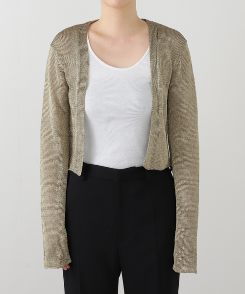 AP STUDIO(エーピーストゥディオ)の「チェーンニットカーディガン(カーディガン/ボレロ・レディース・ゴールド・FREE)」の7枚目の写真