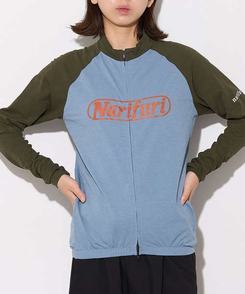 narifuri（ナリフリ）の「【narifuri】アクティブメッシュ ロングスリーブ サイクルジャージ グラフィティ NF1159（Tシャツ/カットソー・レディース・ブラック/ブルー・XS/S/M）」の2枚目の写真