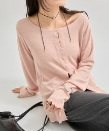 【8色展開◎】起毛リブボタンカーディガン
