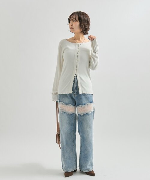 セール】【8色展開◎】起毛リブボタンカーディガン（カーディガン