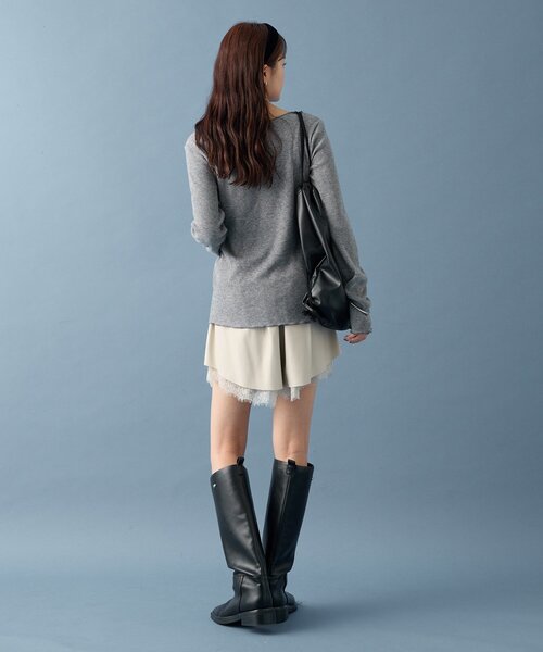 mystic（ミスティック）の「【8色展開◎】起毛リブボタンカーディガン（カーディガン/ボレロ・レディース・グレー/ネイビー/ベージュ/アイボリー/ピンク/ブラウン/ブルー/オフホワイト・FREE）」の14枚目の写真