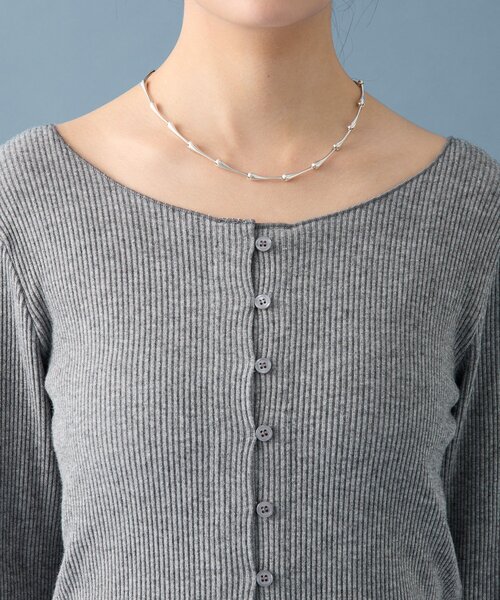 mystic（ミスティック）の「【8色展開◎】起毛リブボタンカーディガン（カーディガン/ボレロ・レディース・グレー/ネイビー/ベージュ/アイボリー/ピンク/ブラウン/ブルー/オフホワイト・FREE）」の16枚目の写真