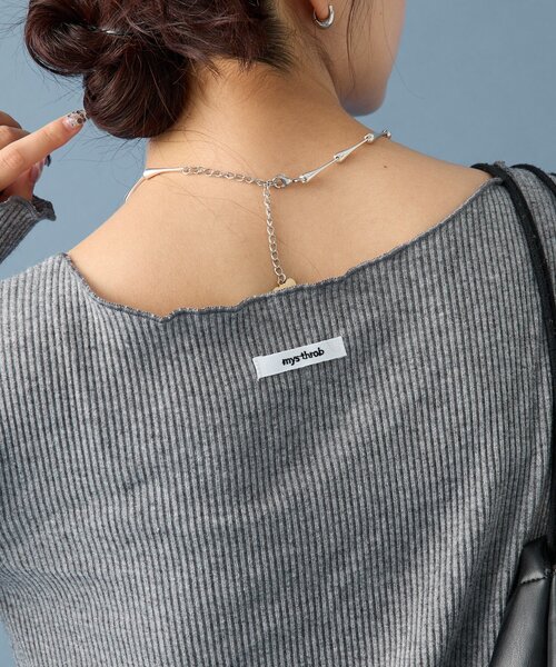 mystic（ミスティック）の「【8色展開◎】起毛リブボタンカーディガン（カーディガン/ボレロ・レディース・グレー/ネイビー/ベージュ/アイボリー/ピンク/ブラウン/ブルー/オフホワイト・FREE）」の22枚目の写真