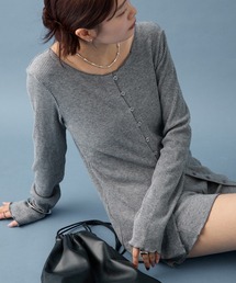 【8色展開◎】起毛リブボタンカーディガン