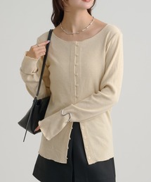 mystic | 起毛リブボタンカーディガン(カーディガン/ボレロ)