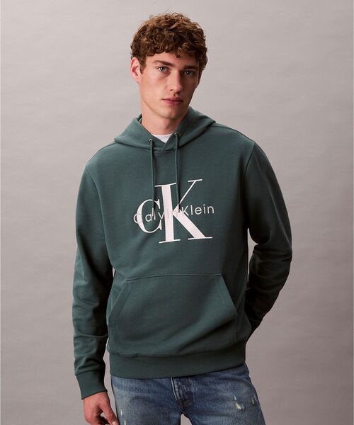 れもん   カルバンクライン 限定パーカー パーカー - ロングスリーブアーカイブロゴフリースジップ