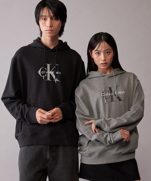 Calvin Klein（カルバン・クライン）の「モノロゴ パーカー（パーカー・メンズ・グレー/ダークグリーン/ブルー/ブラック・M/S/L/XL）」の5枚目の写真