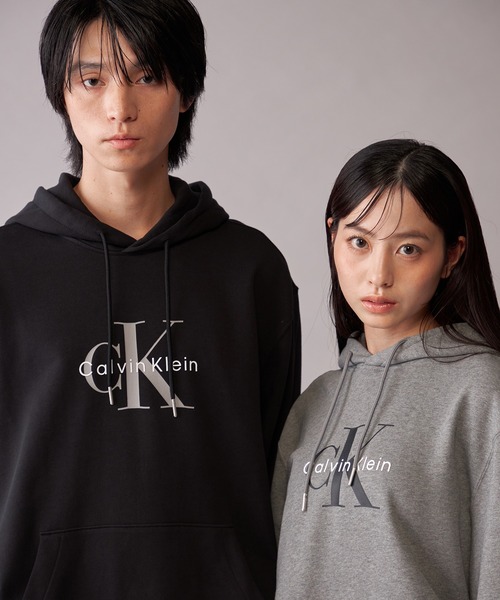 Calvin Klein（カルバン・クライン）の「モノロゴ パーカー（パーカー・メンズ・グレー/ダークグリーン/ブルー/ブラック・M/S/L/XL）」の6枚目の写真