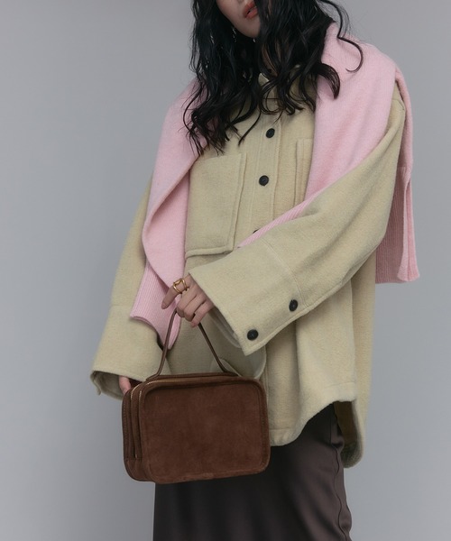 BONJOUR SAGAN　バッグ　soins スエード BONJOUR SAGAN バッグ soins スエード｜winter outfit. 先日の