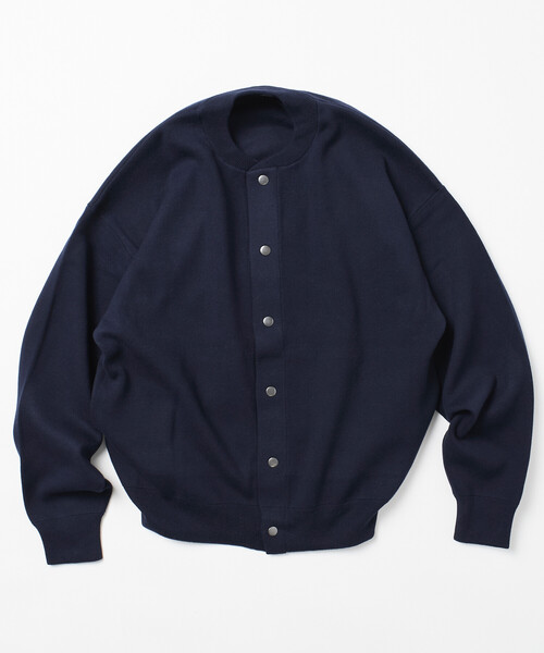 FREAK'S STORE（フリークスストア）の「限定展開 Relax Fit リラックスフィット スウェットライクニット クルーネック スナップ カーディガン（カーディガン/ボレロ・メンズ・ブラック/アッシュグレー/チャコールグレー/ブラウン/ネイビー・LARGE/MEDIUM）」の9枚目の写真