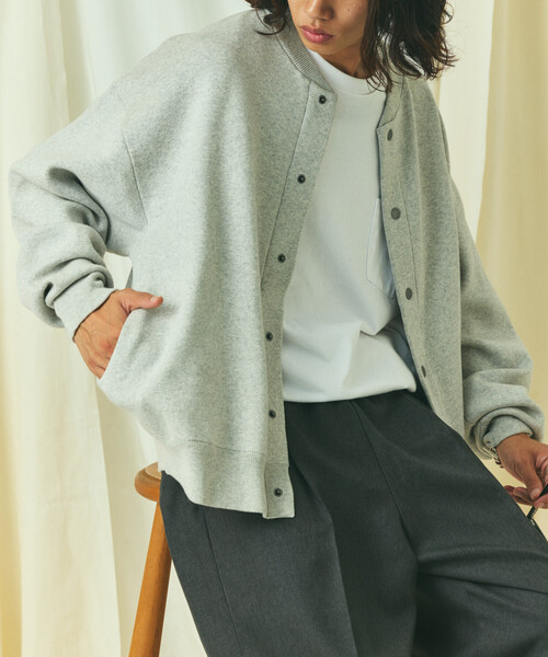 FREAK'S STORE（フリークスストア）の「限定展開 Relax Fit リラックスフィット スウェットライクニット クルーネック スナップ カーディガン（カーディガン/ボレロ・メンズ・ブラック/アッシュグレー/チャコールグレー/ブラウン/ネイビー・LARGE/MEDIUM）」の18枚目の写真