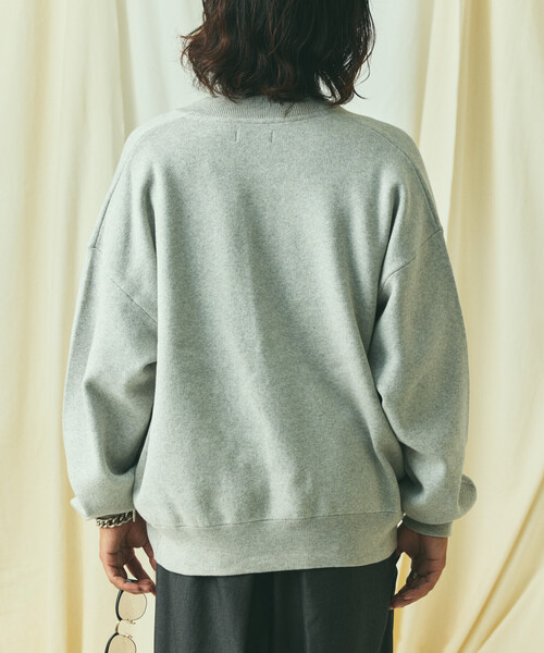 FREAK'S STORE（フリークスストア）の「限定展開 Relax Fit リラックスフィット スウェットライクニット クルーネック スナップ カーディガン（カーディガン/ボレロ・メンズ・ブラック/アッシュグレー/チャコールグレー/ブラウン/ネイビー・LARGE/MEDIUM）」の21枚目の写真