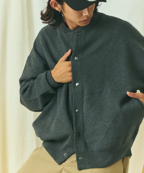 ニット　カーディガン　リラックス　ブラック 限定展開 Relax Fit リラックスフィット スウェットライクニット