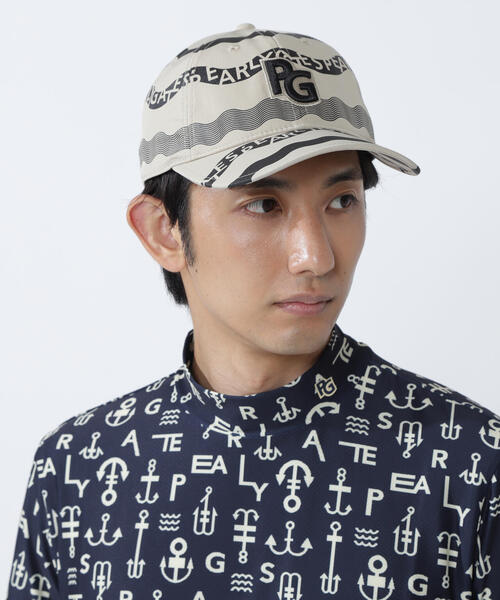 セール】【PEARLY GATES】ウェーブロゴボーダー柄キャップ (UNISEX