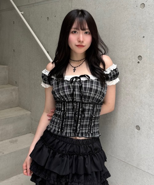 Lae(レイ)の「ブラックフリルスカート(スカート・レディース・ブラック・MEDIUM/SMALL)」の4枚目の写真