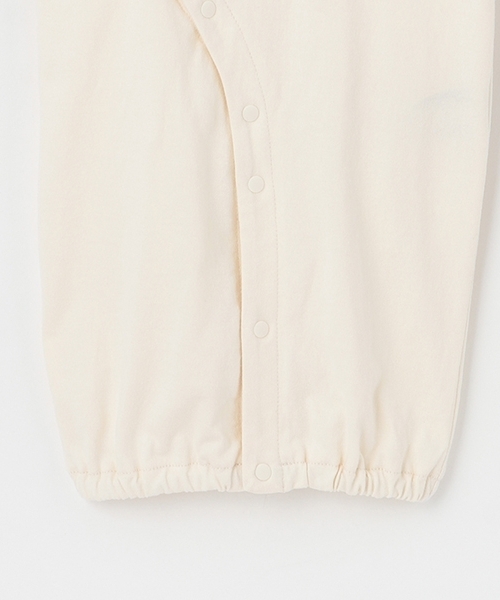 X-girl Stages(エックスガールステージス)の「ラメロゴプリント袖フリル2WAYオール(ロンパース・キッズ・ライトブルー/アイボリー・50-70cm)」の3枚目の写真