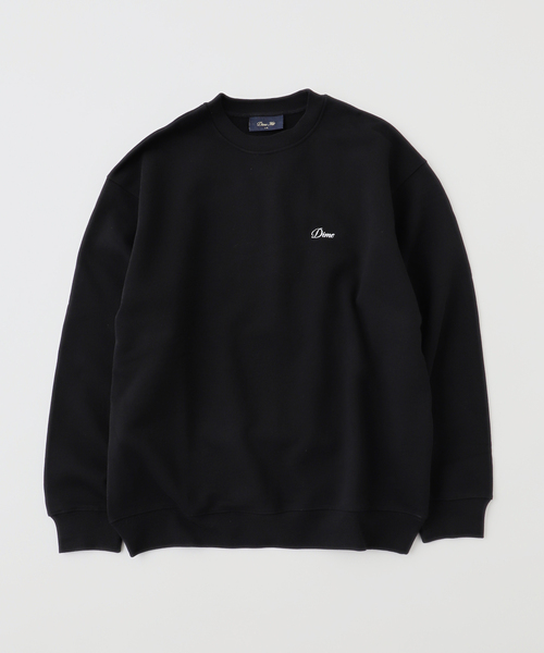 DIME(ダイム)の「DIME / ダイム CURSIVE SMALL LOGO クルーネックスウェット(スウェット・メンズ・ブラック/ブルー・MEDIUM/LARGE)」の1枚目の写真