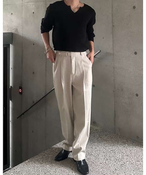 Otte(オッテ)の「センタープレスサイドボタンスラックス(その他パンツ・メンズ・ブラック/ベージュ・SMALL/MEDIUM/X-LARGE/LARGE)」の11枚目の写真