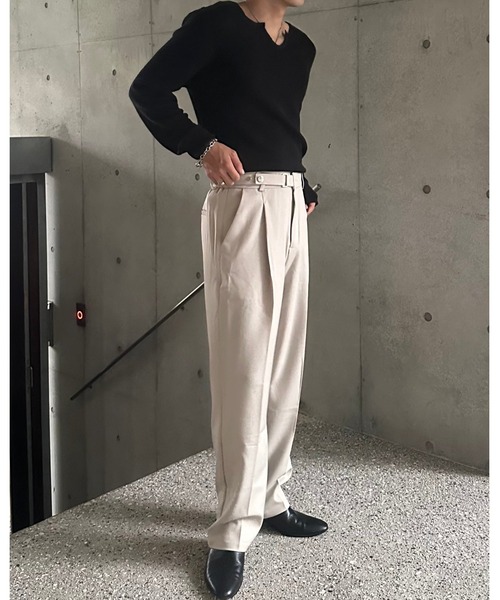 Otte(オッテ)の「センタープレスサイドボタンスラックス(その他パンツ・メンズ・ブラック/ベージュ・SMALL/MEDIUM/X-LARGE/LARGE)」の13枚目の写真