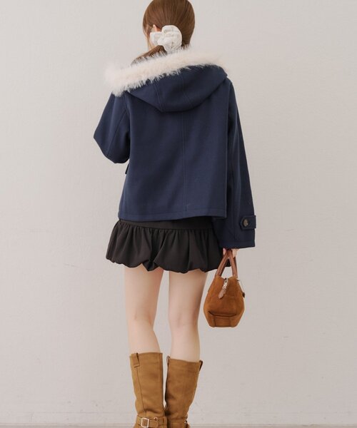 ファー付きダッフルコート（ダッフルコート）｜Another Branch olive