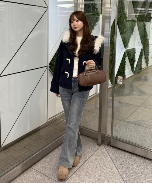 ファー付きダッフルコート（ダッフルコート）｜Another Branch olive