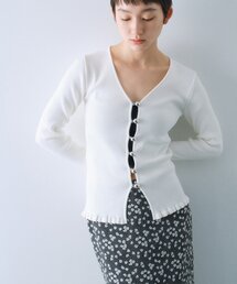metal buttons knit cardigan