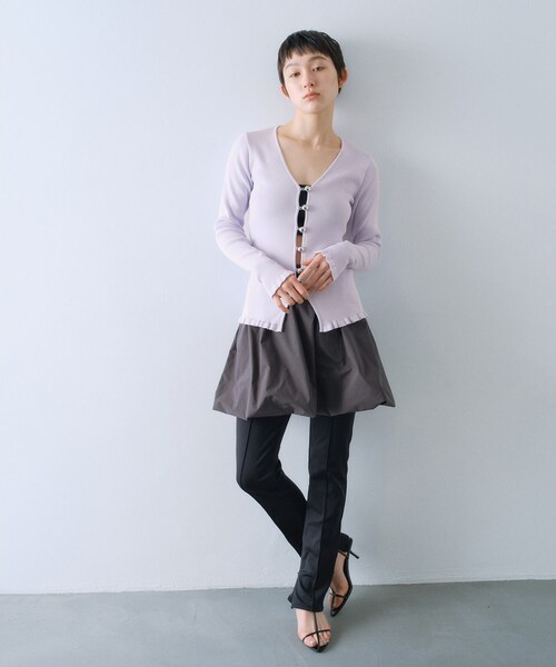 CODE A（コードエー）の「metal buttons knit cardigan（カーディガン/ボレロ・レディース・ホワイト/ブラック/パープル・00）」の11枚目の写真