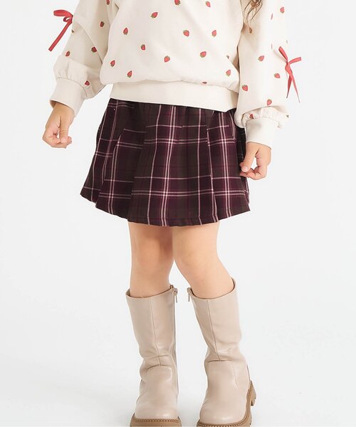 apres les cours（アプレレクール）の「【ジュニア対応】プリーツスカート風キュロット（その他パンツ・キッズ・ブラウン/アイボリー/イエロー・90/100/110/120/130/140/80）」の3枚目の写真